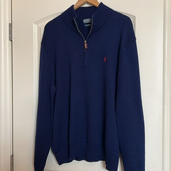 EUC Polo Ralph Lauren Men’s quarter zip Sweater(size XXL) - Picture 2 of 6